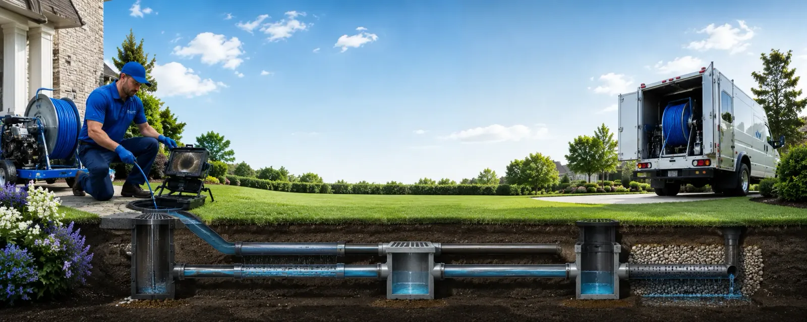 Outdoor drain cleaning information for New Ringgold, PA